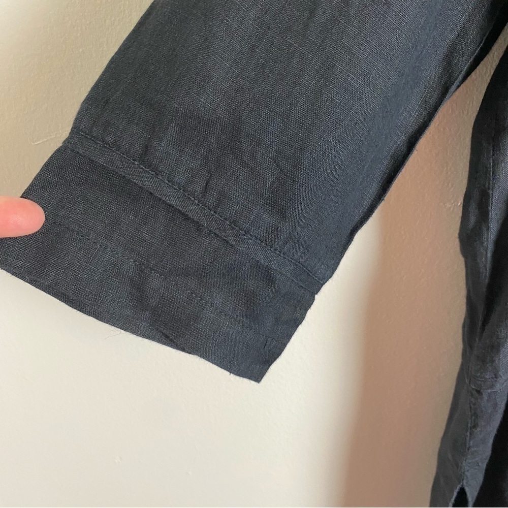 Harve Bernard Linen Button Front Lagenlook Shirt - Picture 14 of 14